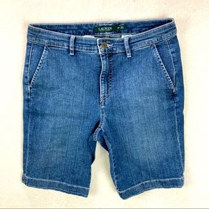 Lauren Ralph Lauren Denim Stretch Bermuda Shorts 4 Petite